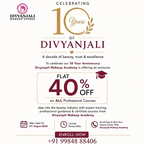 Celebrating 10 Years of Beauty, Trust & Transformations at Divyanjali Makeup Studio